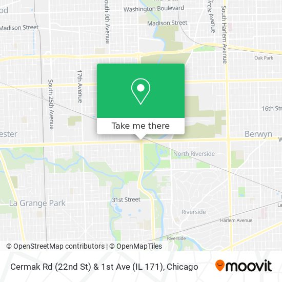 Cermak Rd (22nd St) & 1st Ave (IL 171) map