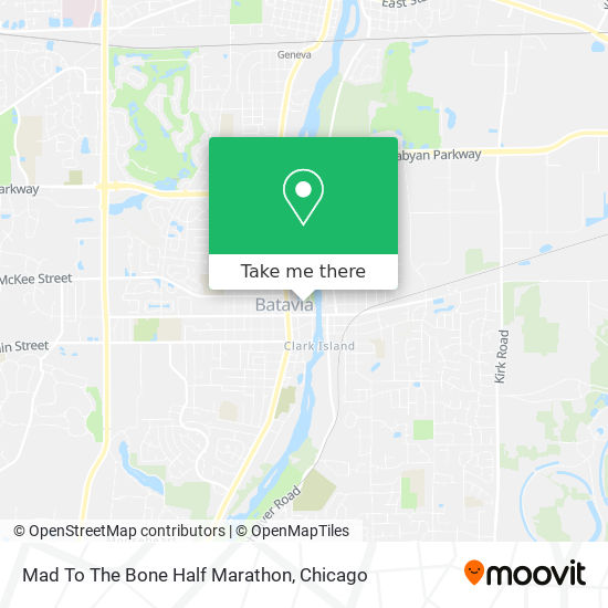 Mapa de Mad To The Bone Half Marathon