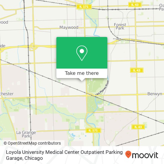 Mapa de Loyola University Medical Center Outpatient Parking Garage