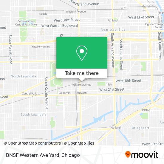 Mapa de BNSF Western Ave Yard
