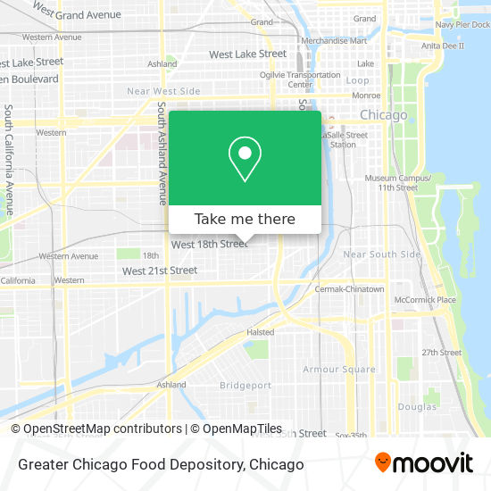 Mapa de Greater Chicago Food Depository