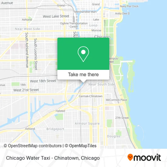Chicago Water Taxi - Chinatown map