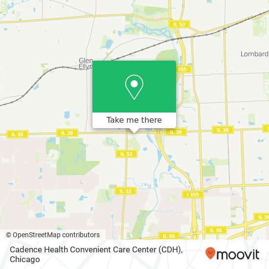 Cadence Health Convenient Care Center (CDH) map