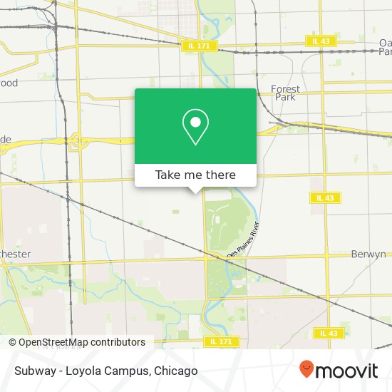 Subway - Loyola Campus map