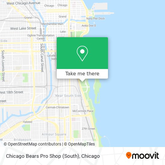 Chicago Bears Pro Shop (South) map