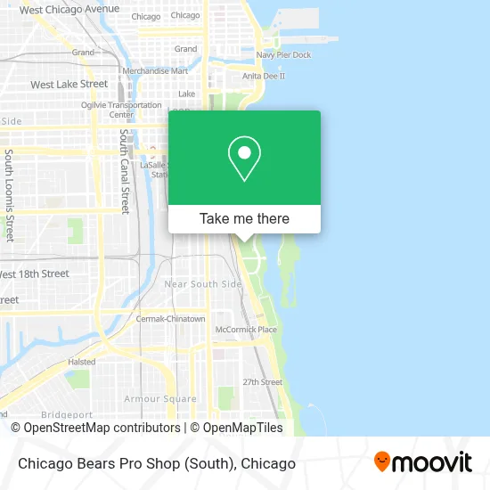 Chicago Bears Pro Shop (South) map