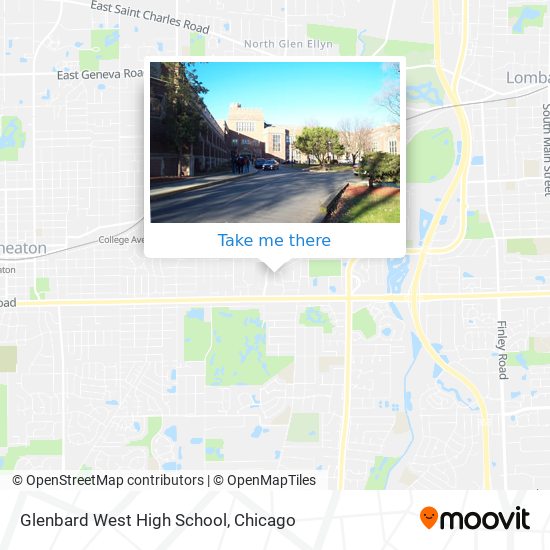 Glenbard West High School map