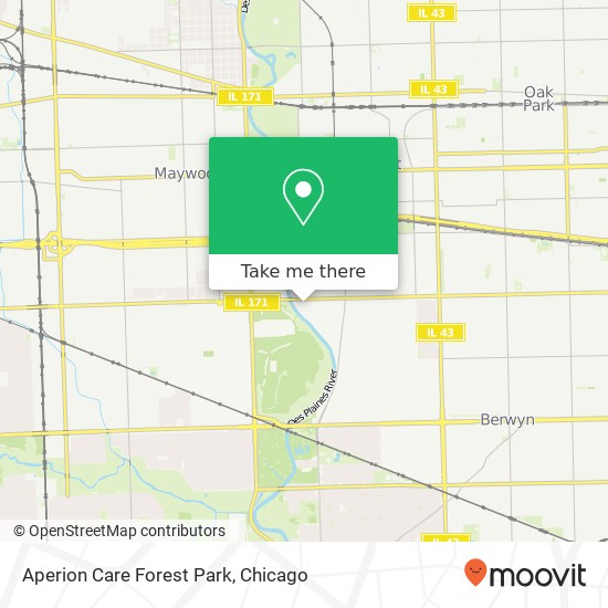 Aperion Care Forest Park map