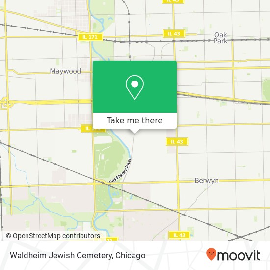 Waldheim Jewish Cemetery map