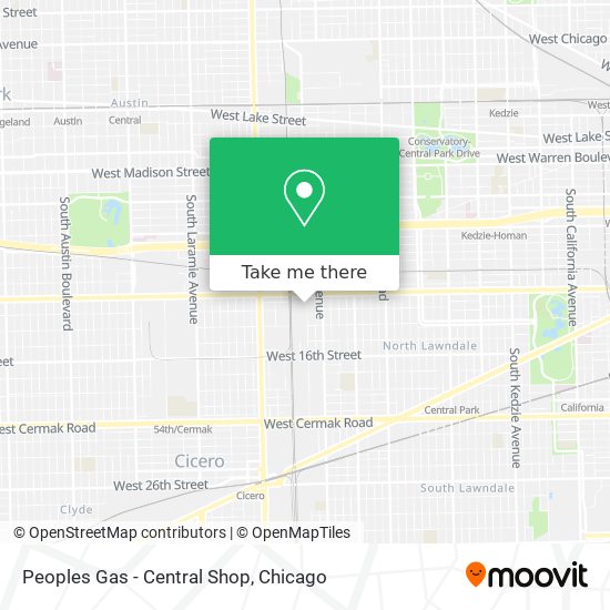 Peoples Gas - Central Shop map