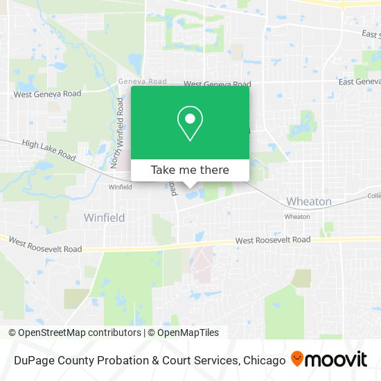 DuPage County Probation & Court Services map