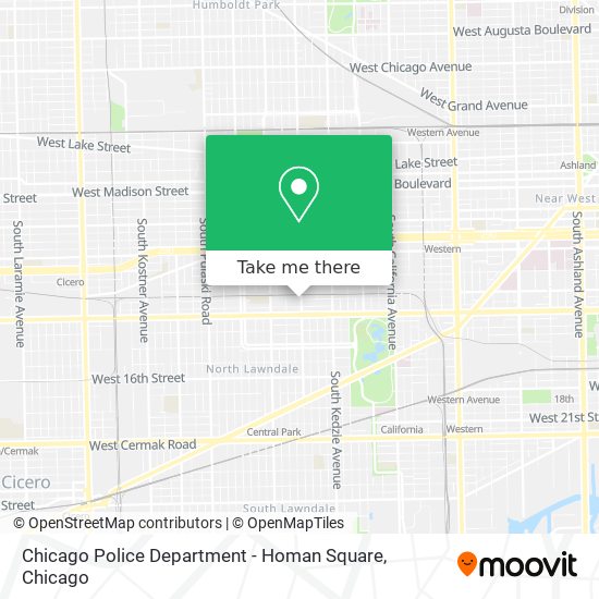 Mapa de Chicago Police Department - Homan Square