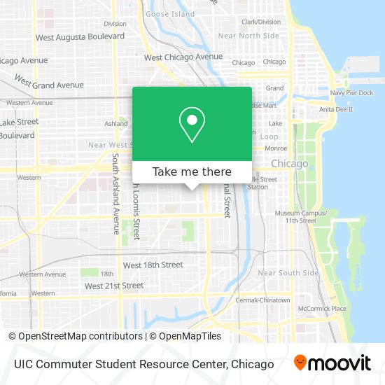 Mapa de UIC Commuter Student Resource Center