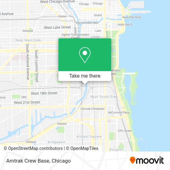 Amtrak Crew Base map