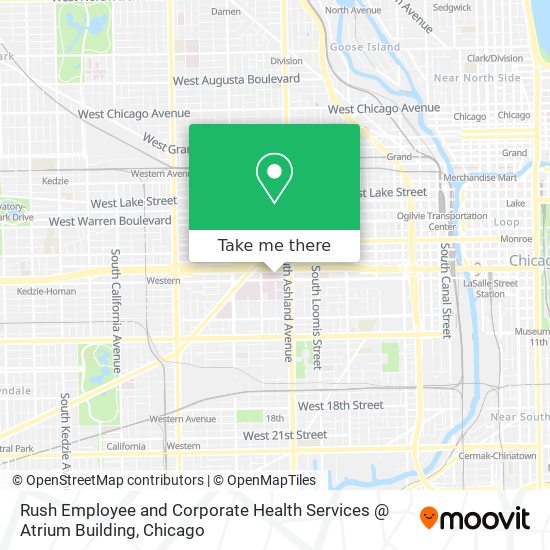 Rush Employee and Corporate Health Services @ Atrium Building map