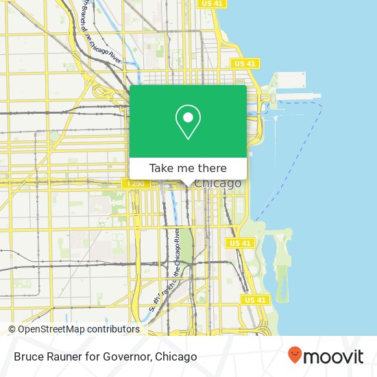 Bruce Rauner for Governor map