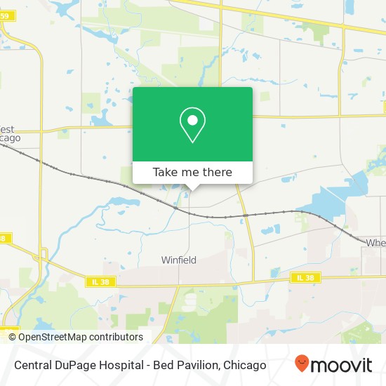 Central DuPage Hospital - Bed Pavilion map