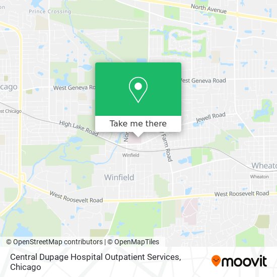 Central Dupage Hospital Outpatient Services map