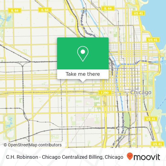 C.H. Robinson - Chicago Centralized Billing map