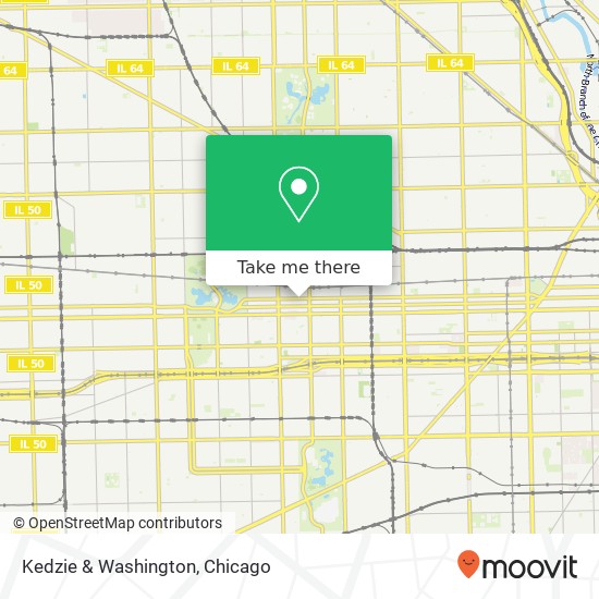 Kedzie & Washington map