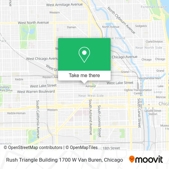 Rush Triangle Building 1700 W Van Buren map