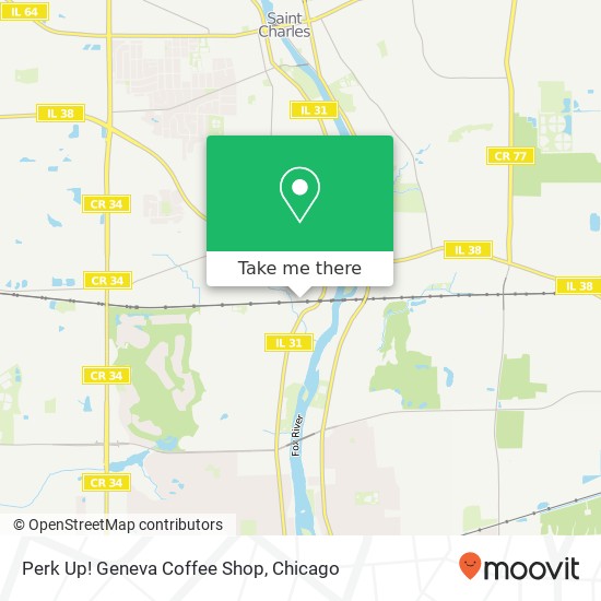 Mapa de Perk Up! Geneva Coffee Shop