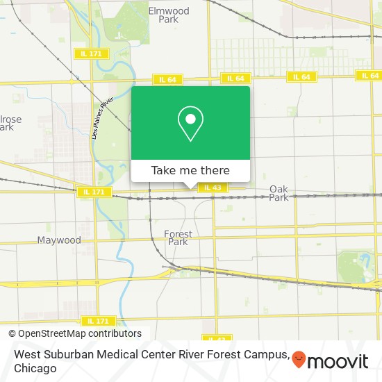 West Suburban Medical Center River Forest Campus map