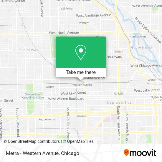 Metra - Western Avenue map