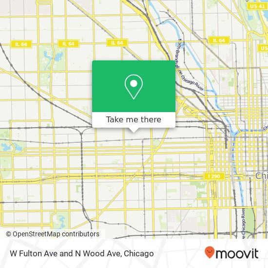 Mapa de W  Fulton Ave and N Wood Ave