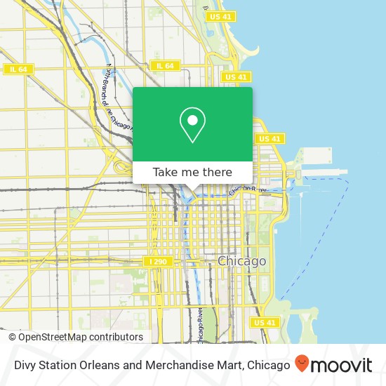 Divy Station Orleans and Merchandise Mart map