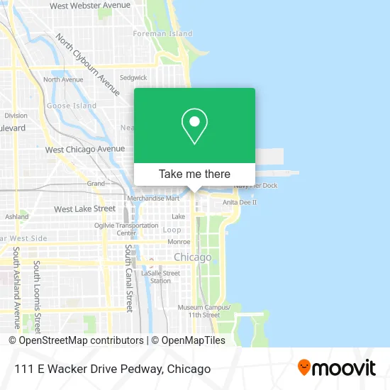 111 E Wacker Drive Pedway map
