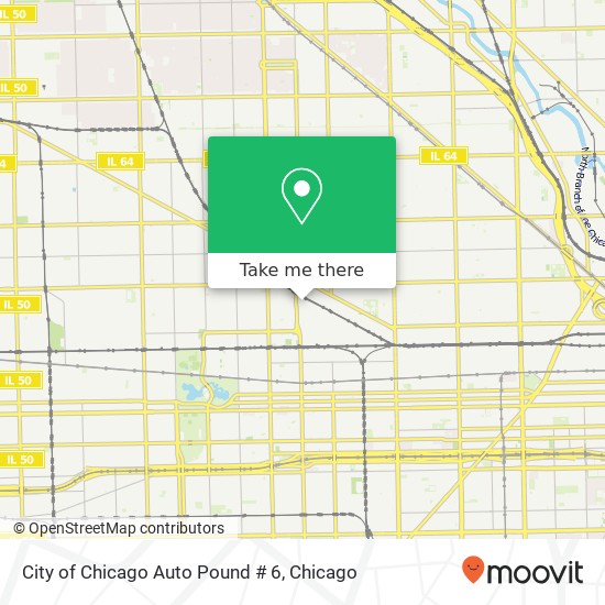 Mapa de City of Chicago Auto Pound # 6