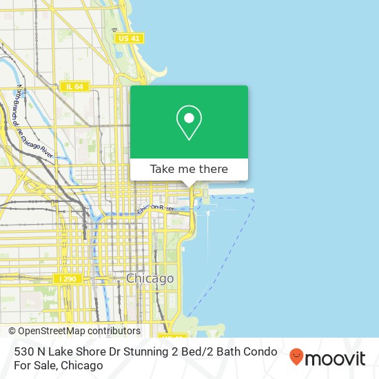 530 N Lake Shore Dr Stunning 2 Bed / 2 Bath Condo For Sale map