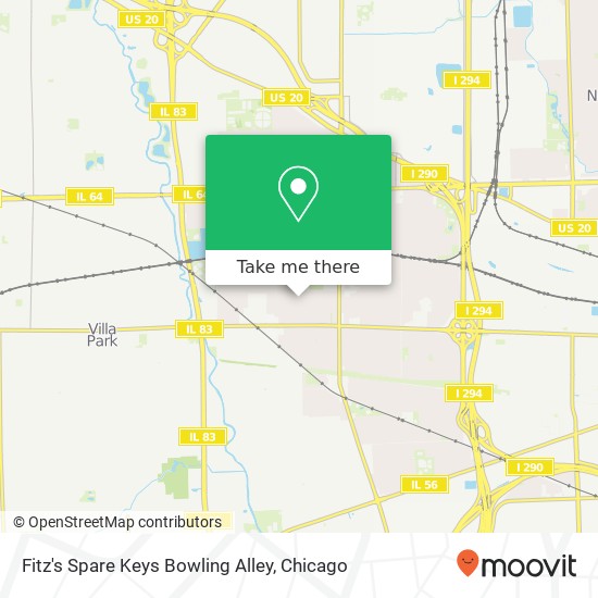 Fitz's Spare Keys Bowling Alley map