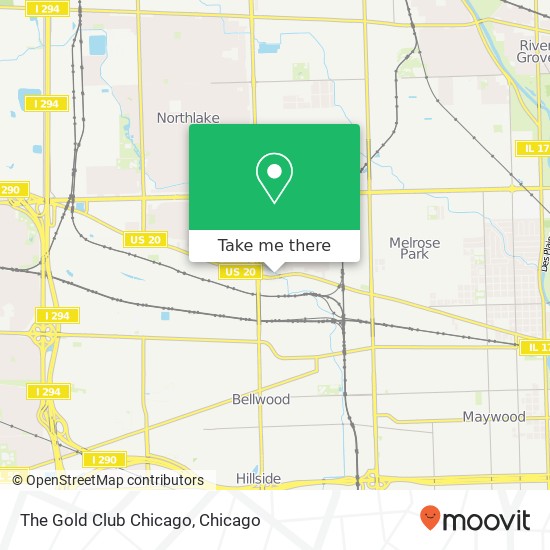 The Gold Club Chicago map
