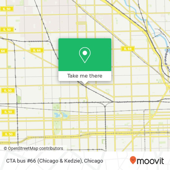 Mapa de CTA bus #66 (Chicago & Kedzie)