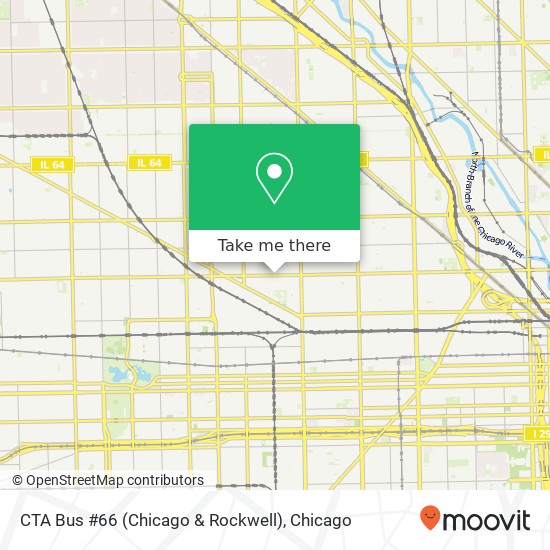 Mapa de CTA Bus #66 (Chicago & Rockwell)