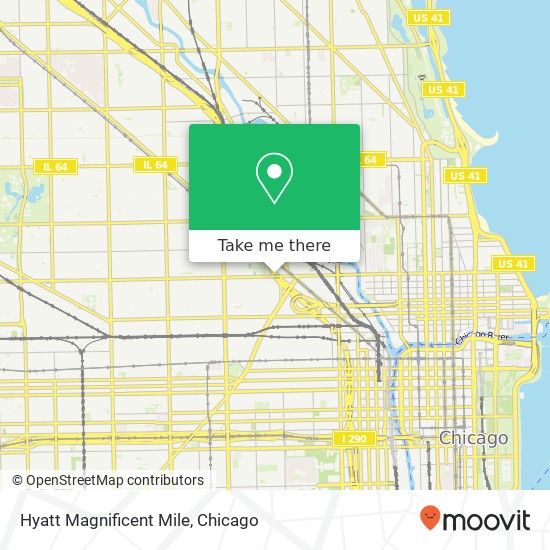 Hyatt Magnificent Mile map