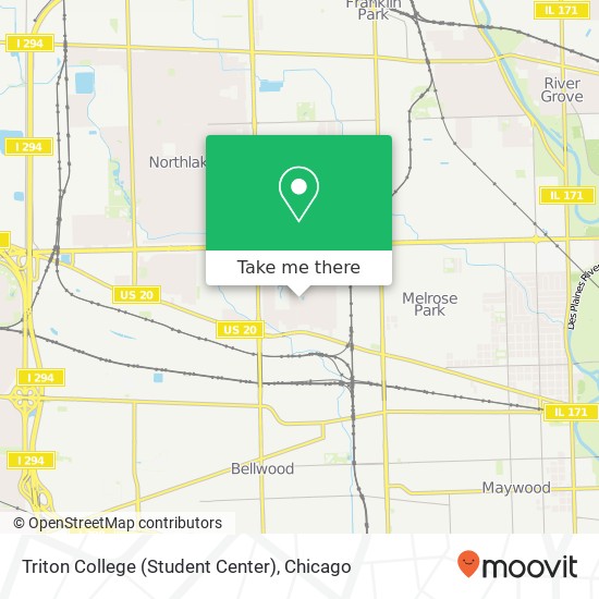 Mapa de Triton College (Student Center)