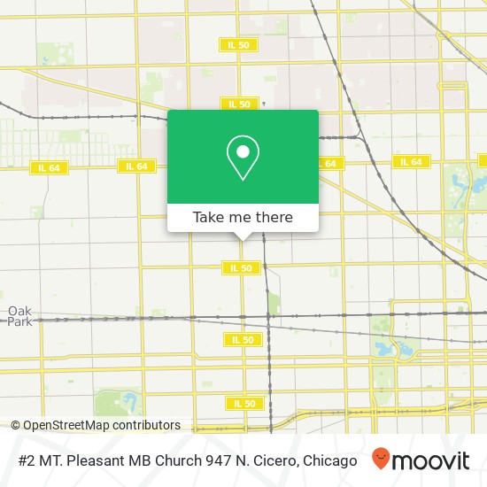 Mapa de #2 MT. Pleasant MB Church 947 N. Cicero