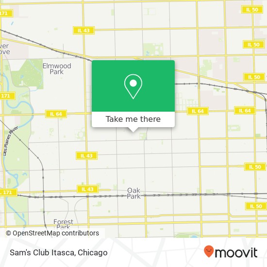 Mapa de Sam's Club Itasca