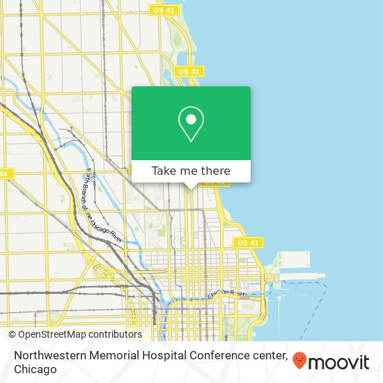 Mapa de Northwestern Memorial Hospital Conference center