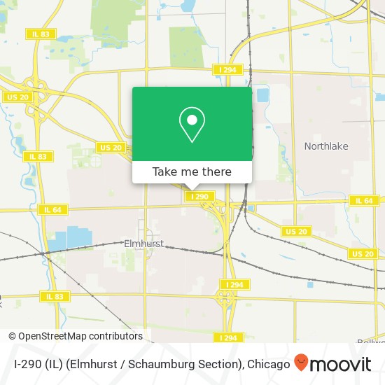 Mapa de I-290 (IL) (Elmhurst / Schaumburg Section)