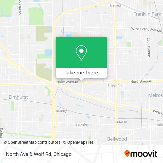 North Ave & Wolf Rd map