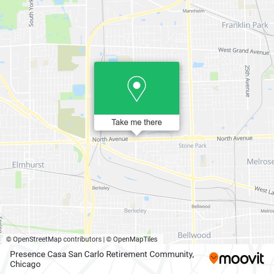 Presence Casa San Carlo Retirement Community map