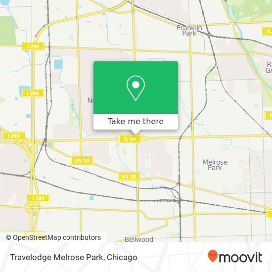 Travelodge Melrose Park map