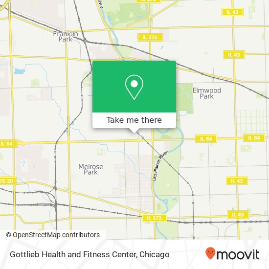 Gottlieb Health and Fitness Center map
