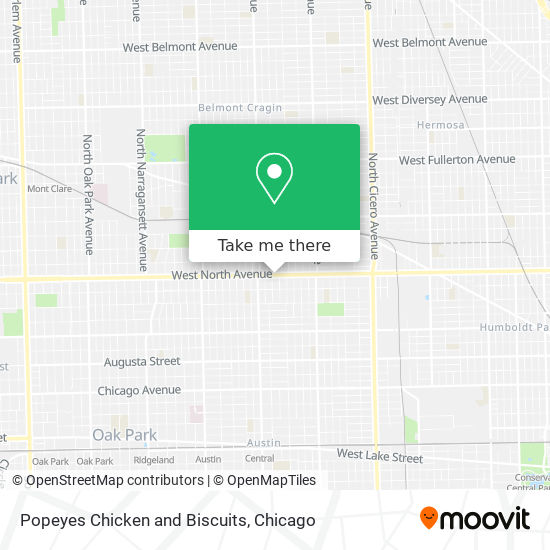 Popeyes Chicken and Biscuits map