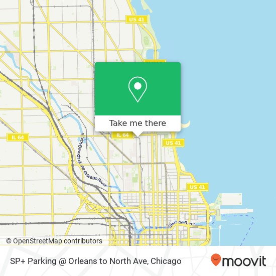 SP+ Parking @ Orleans to North Ave map