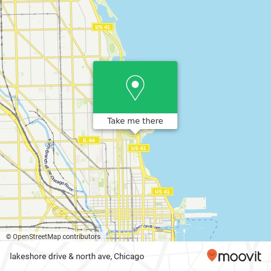 lakeshore drive & north ave map